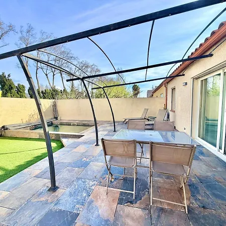 Villa 3 Ch Clim Piscine&bbq Calme Perpignan